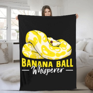 Discover Python Pet Banana Ball Python Whisperer10 Fleece Blankets