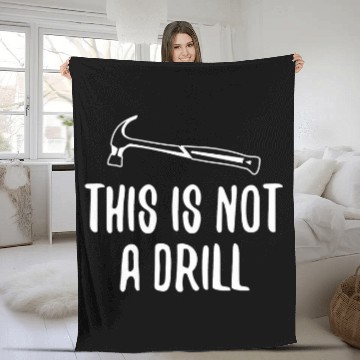 Discover Woodworker Job This Is Not A Drill Hammer Tools Builder Funny Woodworker 1 Zip Fleece Blankets