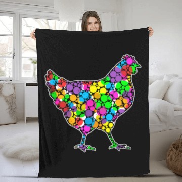 Discover Chicken Pet Polka Dot Pattern Dot Day International Zip Fleece Blankets