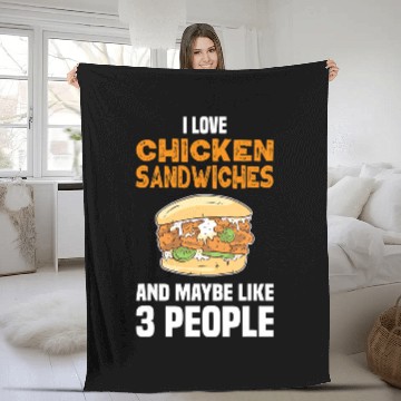 Discover Chicken Pet Sandwich Sarcastic Funny Fast Food Burger Baseball Tees Fleece Blankets