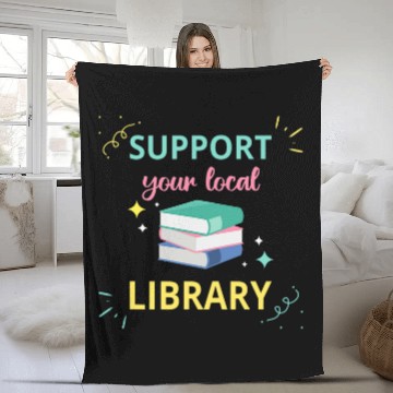 Discover Book Fun Support Your Local Library Book Reader Bookworm Librarian 0 Baseball Tees Fleece Blankets