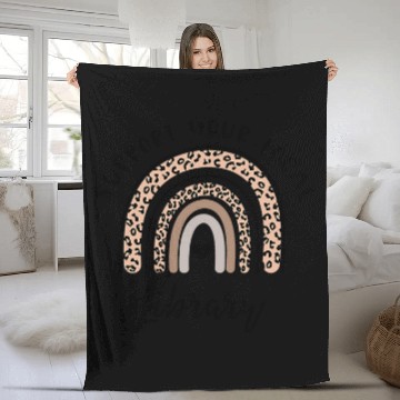 Discover Book Fun Support Your Local Library librarian love reading Fleece Blankets