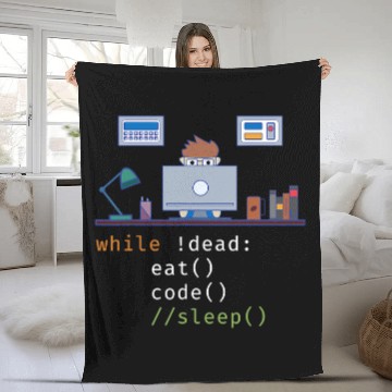 Discover Python Pet Computer Science Python Programmer Gift Eat Code Sleep Fleece Blankets