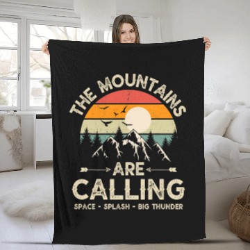 Discover Astronaut Job vintages The Mountains are Calling Space Splash Big Thunder Fleece Blankets
