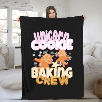Discover Unicorn Pet  Unicorn Cookie Baking Crew Christmas Baker Team 7 Fleece Blankets