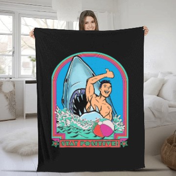 Discover Shark Pet A Great Week For A Shark Stay Positive Zip Fleece Blankets
