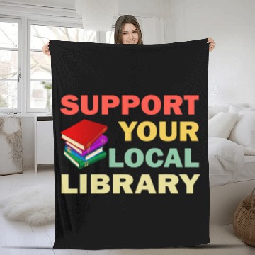 Discover Book Fun Support Your Local Library Book Readers Lovers 2 Baseball Tees Fleece Blankets