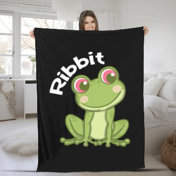 Discover Frog Pet Ribbit Cute Kawaii Frog Toad Catcher Frog Lover Fleece Blankets