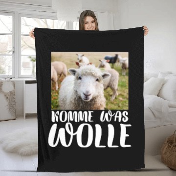 Discover Sheep Pet Komme Was Wolle Lamb Saying Sheep Wool Sheep Head Evolution Fleece Blankets