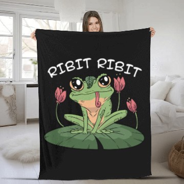 Discover Frog Pet Ribit Ribit Frog Lily Pads Baseball Tees Fleece Blankets