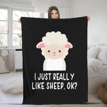 Discover Sheep Pet I Just Really Like Sheep Ok Fleece Blankets for Lamb Lovers Kids Baseball Tees
