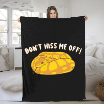 Discover Python Pet Banana Ball Python Dont Hiss Me Off Fleece Blankets