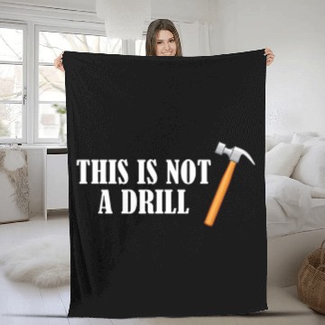 Discover Woodworker Job This is Not A Drill Woodworking Novelty Tools Hammer Funny Baseball Tees Fleece Blankets