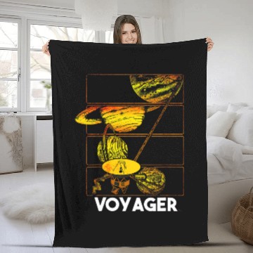 Discover Astronaut Job Voyager Space Probe Spacecraft Solar System Planet Space Zip Fleece Blankets