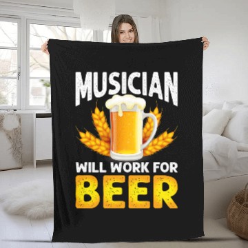 Discover Beer Fun Musician Will Work For Beer Music Guitar Alcohol Baseball Tees Fleece Blankets