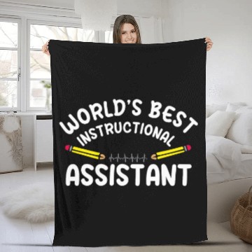Discover Instructional Assistant Teacher Aide Instructional Coachs 3 Fleece Blankets