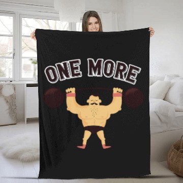 Discover One More Personal Trainer Fitness Coachs Bodybuilder Fleece Blankets