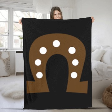 Discover Horse Pet Lucky Western Horseshoe Pattern Fleece Blankets