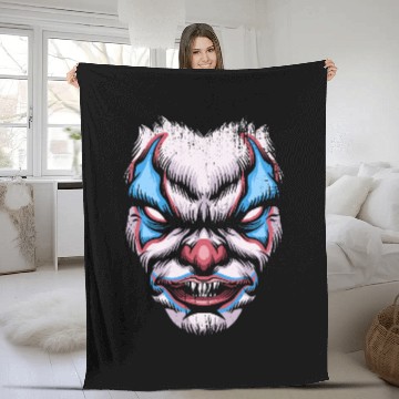 Discover Halloween Clown Face Spooky Season Evil Clown Party Baseball Tees Fleece Blankets
