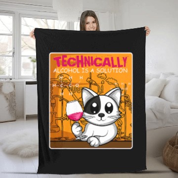 Discover Beer Fun Technically Solution Alcohol Lover Fleece Blankets