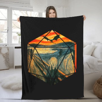 Discover Dragon Pet D20 The Scream D20 Fleece Blankets D20 Dice Art Fleece Blankets Fleece Blankets