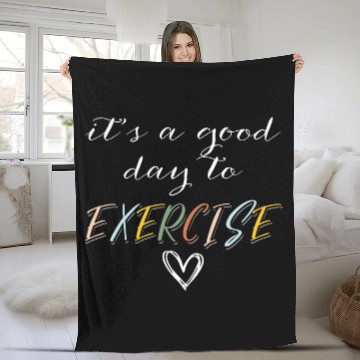 Discover physical education pe teacher Its a good day to exercise Fleece Blankets