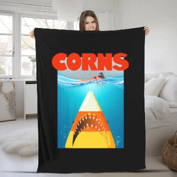 Discover Shark Pet Candy Corn Shark 2Witch Halloween Jaws Parody Funny Fleece Blankets