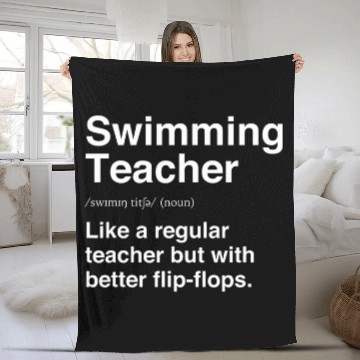 Discover Swimming Teacher Funny Definition Swim Trainer Coachs 21 Baseball Tees Fleece Blankets