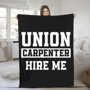 Discover Woodworker Job Union Carpenter Union Carpentry Worker Fleece Blankets