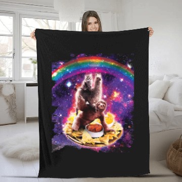 Discover Sloth Pet Space Cat Llama Sloth Riding Nachos Baseball Tees Fleece Blankets