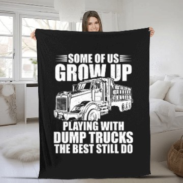 Discover Dump Truck Accessories Fit for Men Dump Truck Driver Fleece Blankets