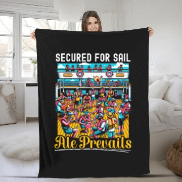 Discover Beer Fun Muster Drill Alcohol Drinker Drinking Beer Cruise Ship 1 Baseball Tees Fleece Blankets