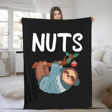 Discover Sloth Pet Gift Chest Nuts Matching Chestnuts Christmas Sloth Christmas Fleece Blankets