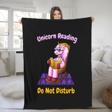 Discover Unicorn Pet Reading Do Not Disturb 2 Baseball Tees Fleece Blankets