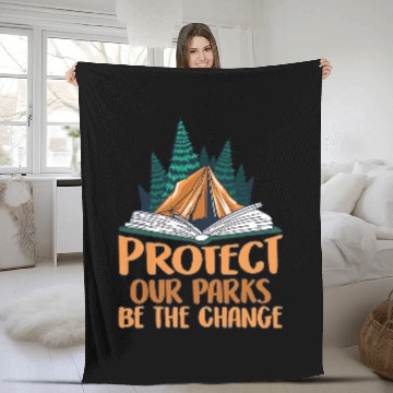 Discover Book Fun Protect Our Parks Be The Change Nature Book Environment 1 Fleece Blankets