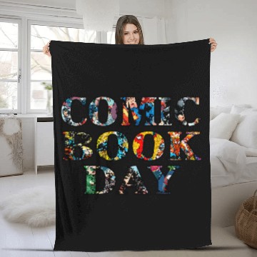 Discover Book Fun Comic Book Comic Con Fleece Blankets