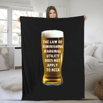 Discover Beer Fun Beer Economics Funny Beer Drinker Artwork for Beer Lovers Fleece Blankets