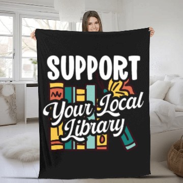 Discover Librarian Job Support Your Local Library Librarian Zip Fleece Blankets