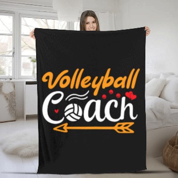 Discover Womens Volleyball Coach Fleece Blankets