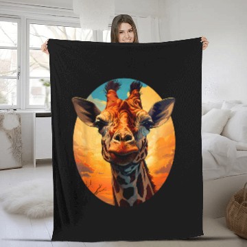 Discover Giraffe Pet Face 8 Baseball Tees Fleece Blankets