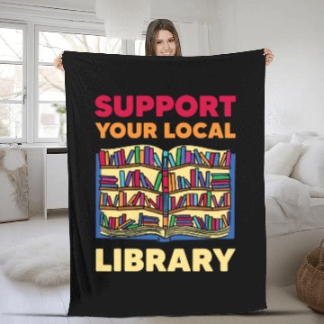 Discover Book Fun Readers Lovers Reading Support Your Local Library Baseball Tees Fleece Blankets