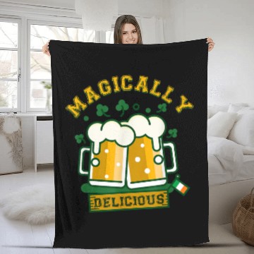 Discover Beer Fun Magically Delicious Funny Beer Drinking St Patrick Day Baseball Tees Fleece Blankets