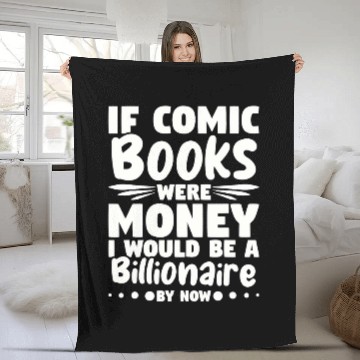 Discover Book Fun Comic Book Collecting Comic Book Owner Comics Collector 1 Fleece Blankets