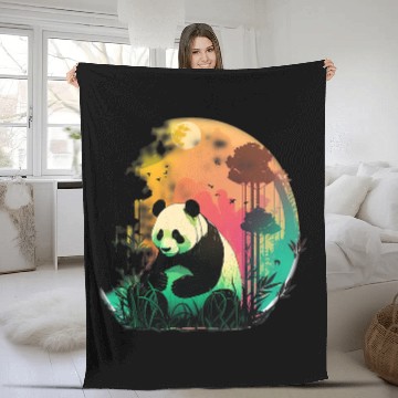 Discover Panda Pet Eats World Kawaii Pandas Bamboo Journey in China Baseball Tees Fleece Blankets