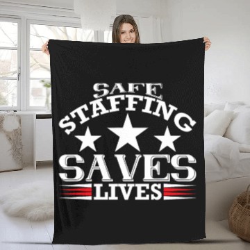 Discover nurses Job Safe Staffing Graphic nurses Advocacy Movement Fleece Blankets