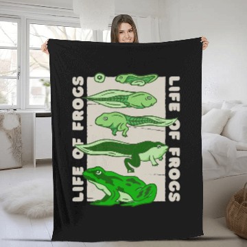 Discover Frog Pet Life of Frogs Evolution Frog Toad Tadpole Burbot Treefrog Fleece Blankets