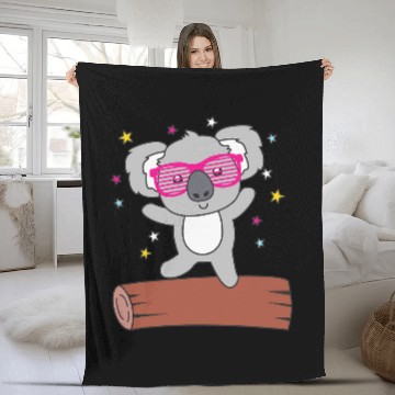 Discover Koala Pet Party Animal Funny Koala Fleece Blankets