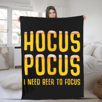 Discover Beer Fun Hocus Pocus I need Beer to Focus Party Quote Pattern Art Baseball Tees Fleece Blankets