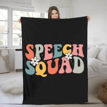 Discover Groovy Speech Squad Speech Language Pathologist Therapist Fleece Blankets
