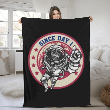 Discover Astronaut Job Chimpanzee Space saying novelty Baseball Tees Fleece Blankets